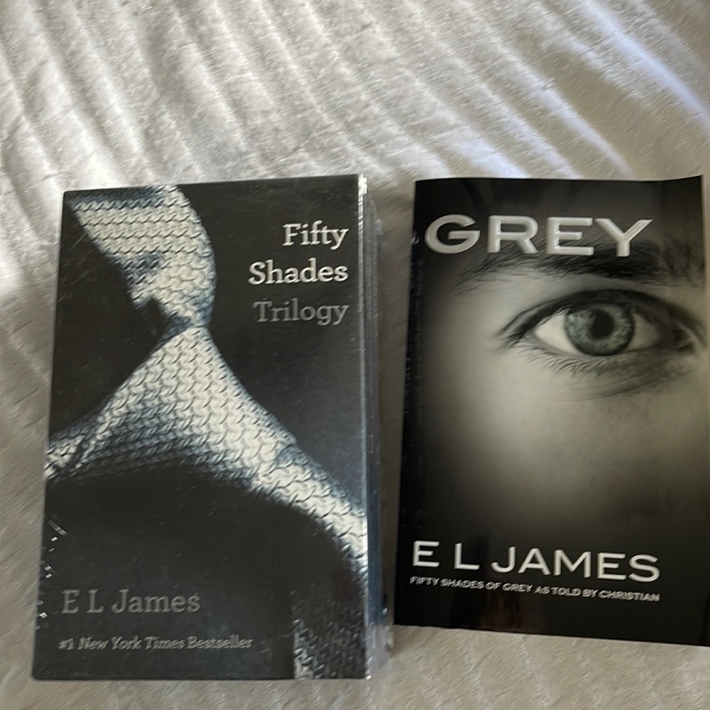 Fifty Shades Trilogy (unopened) plus Grey (used)